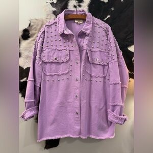 STUDDED OVERSIZED JACKET